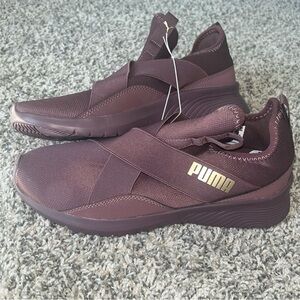 Brand New Puma Burgundy Slip-On Sneakers Women’s size 9.5